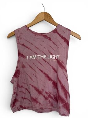 Spiritual Gangster Muscle Tee-Pink- M-I am the light -tie dye